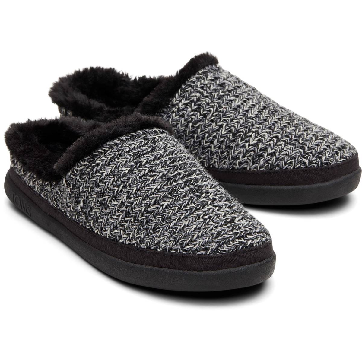 Toms Sage Black Womens slippers 10016805 in a Plain Textile in Size 8